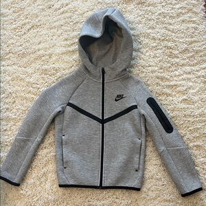 Nike Kids Full-Zip Gray Hoodie